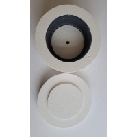 HotPot magnetron fusing oven groot versie 2.1. Maten: 19,5 cm buiten en 13 cm binnen doorsnede (Maxi plus), geschikt voor glassmelten en Raku.