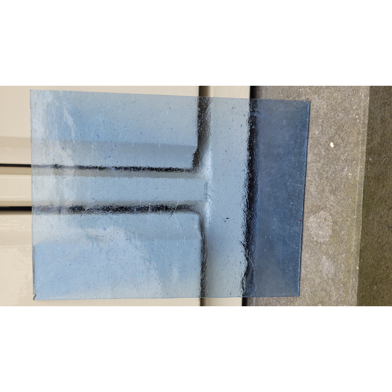 HotPot gekleurd glas COE 90, transparant 20 x 15 cm licht blauw