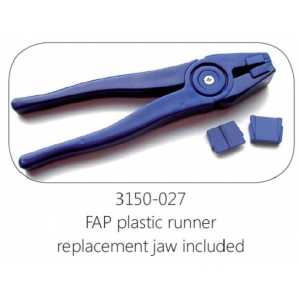 FAP driepuntstang blue plastic runner met reservebek.