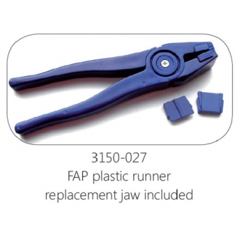 FAP driepuntstang blue plastic runner met reservebek.