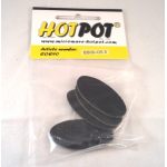 Baoli glas COE 90 precut shapes: ovaal zwart 5,5 cm, 4 stuks in een zakje