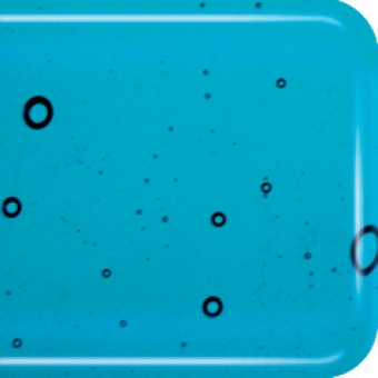 Baoli HotPot glas COE 90, transparant 20 x 18 cm blauw