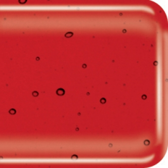 Baoli HotPot glas COE 90, transparant 20 x 18 cm rood