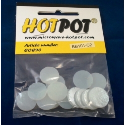 Baoli glas COE 90 precut shapes: rond wit opaal 2 cm, 14 stuks in een zakje Baoli glas COE 90 precut shapes: rond wit opaal 2 cm, 14 stuks in een zakje