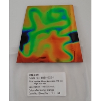 Baoli Dichroic glasplaatje COE90, regenboogpatroon 4022, 1 mm dik, trapeziumvorm Baoli Dichroic glasplaatje COE90, regenboogpatroon 4022, 1 mm dik, trapeziumvorm