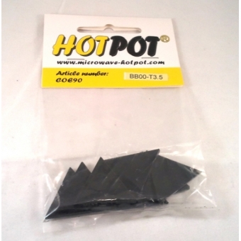 Baoli glas COE 90 precut shapes: driehoek zwart 3,5 cm, 8 stuks in een zakje