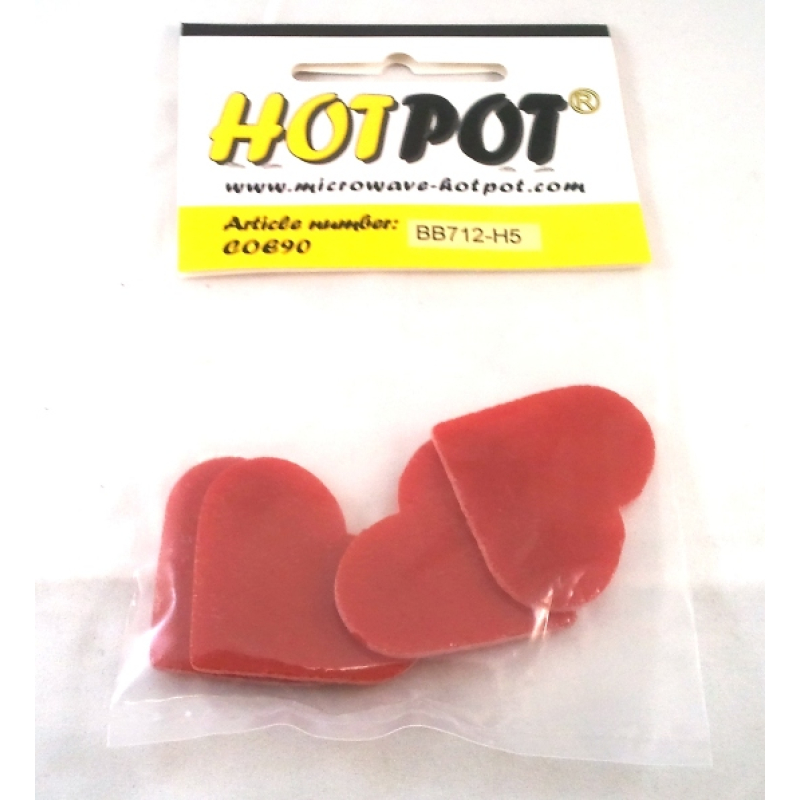 Baoli glas COE 90 precut shapes: hartvorm opaal rood 5 cm, 4 stuks in een zakje