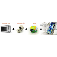 HotPot magnetron fusing oven groot versie 2.1. Maten: 19,5 cm buiten en 13 cm binnen doorsnede (Maxi plus), geschikt voor glassmelten en Raku.